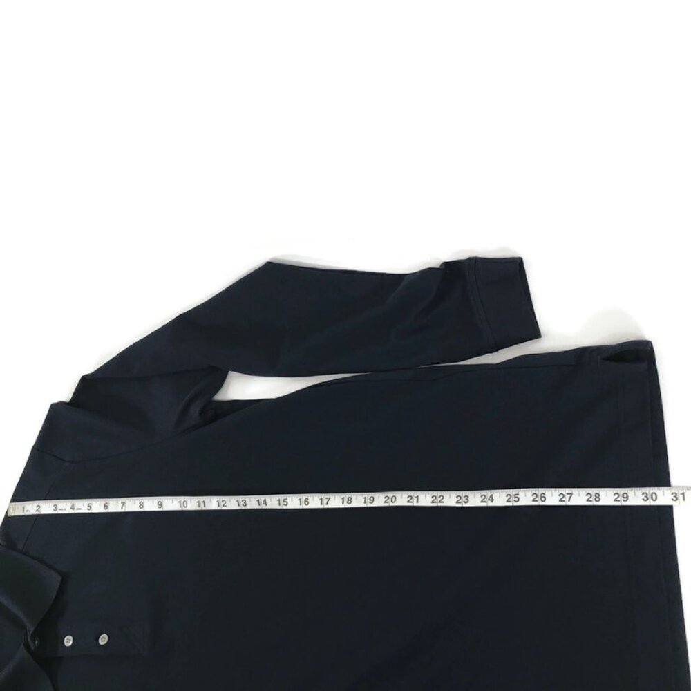 Cutter & Buck Long Sleeve Polo Shirt Men's Large Tall Navy Blue Performance Golf - Picture 6 of 10